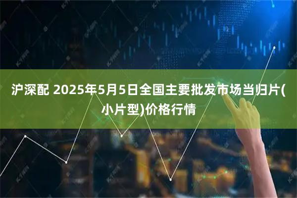 沪深配 2025年5月5日全国主要批发市场当归片(小片型)价格行情