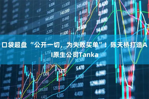 口袋超盘 “公开一切,为失败买单”!陈天桥打造AI原生公司Tanka